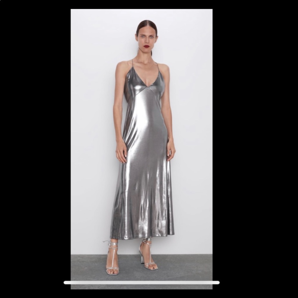 Zara metallic dress